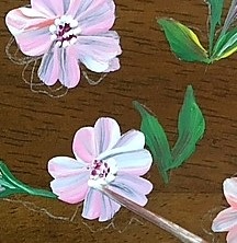 トールペイントで桜を描く